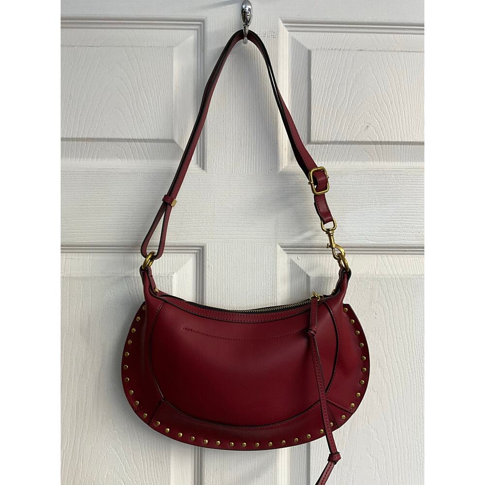 Oskan Moon Shoulder Bag - Isabel Marant - Leather - Red - Picture 2 of 10